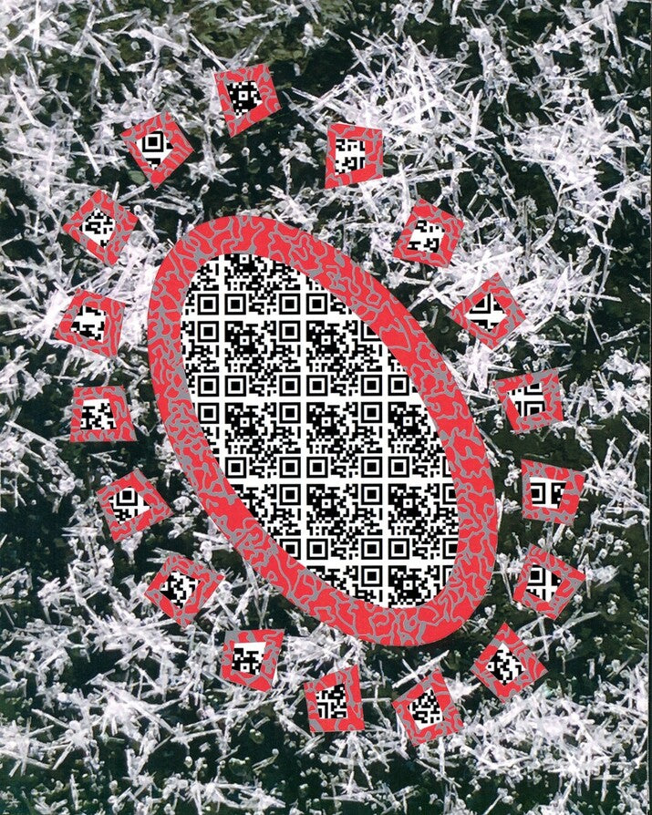 Wet Snow on My Windshield While a Male Cardinal Sings layered archival pigment prints 10" x 8"